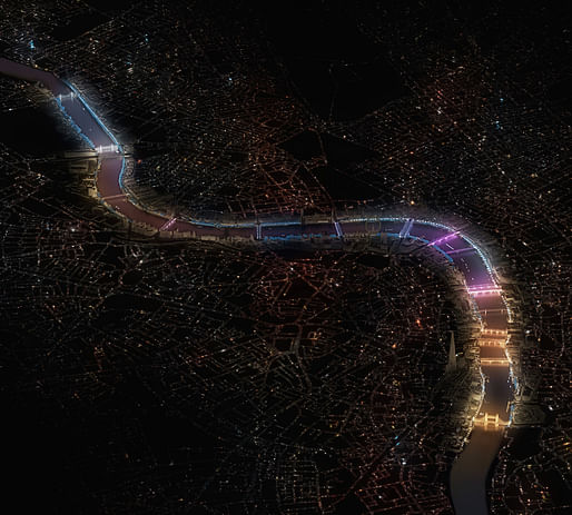 The Illuminated River Overview (computer-generated image). Image © Leo Villareal and Lifschutz Davidson Sandilands.