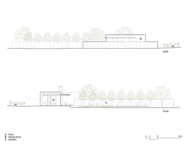 Everen Wines Tasing Room - Sections (Image: Wittman Estes)