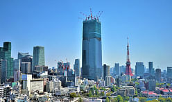 Tower frame on what will be Japan's tallest building has been completed in Tokyo