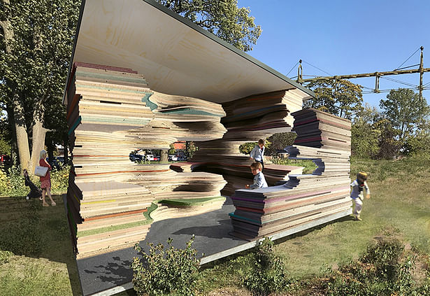 Proposed playground from left over boards from the local furniture industry.