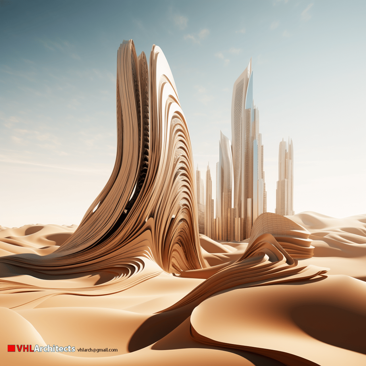 Futuristic city in the Saudi Arabian desert by VHLArchitecs | Vo Huu ...