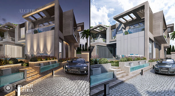 Modern luxury villa elevation design