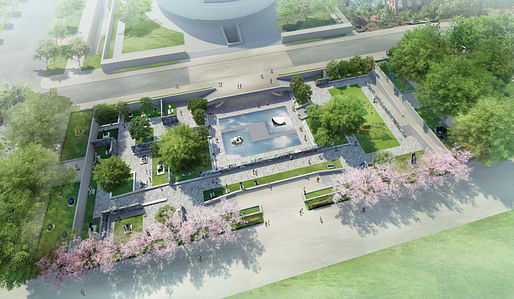 View of the proposed garden renovations for the Hirshhorn Museum in Washington, D.C. Image courtesy of the Hirshhorn Museum.