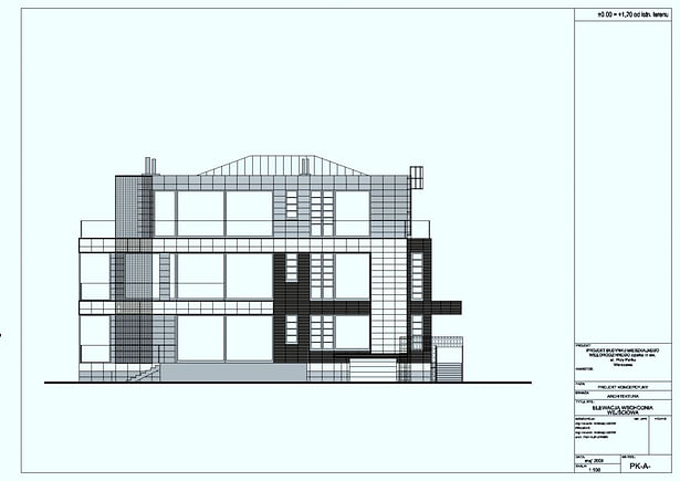 PARK APARTMENTS-EAST ELEVATION,WARSAW,POLAND