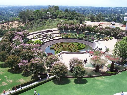 The Getty Center's gardens, which were designed by artist Robert Irwin in concert with architect Richard Meier (Photo by Vanderven/Wikimedia Commons)
