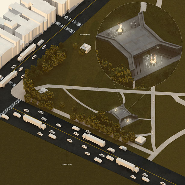 Image 2: Axonometric View of the Memorial and Surrounding Context