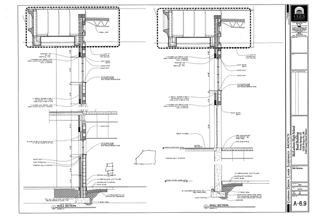 McEachern Band Building-wall sections