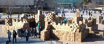Architecture students compete to build largest cardboard structure