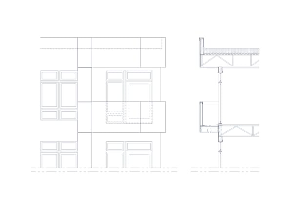 Exterior Material Details + Wall Section