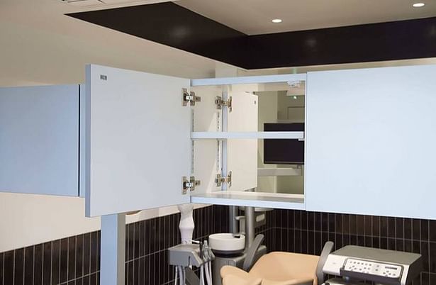 Pass-through cabinets make navigating through essential items a breeze