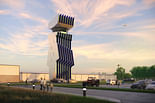 Marlon Blackwell reveals design for new Columbus, Indiana, air traffic control tower