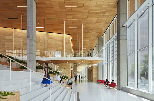 City of Minneapolis Public Service Building Lobby interior / floating skyway photo: © Cory Gaffer