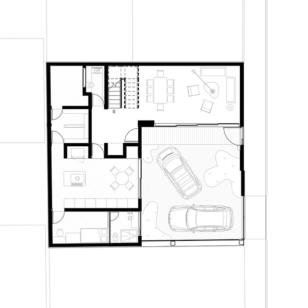 Ground level plan, entry. PAUL CREMOUX studio