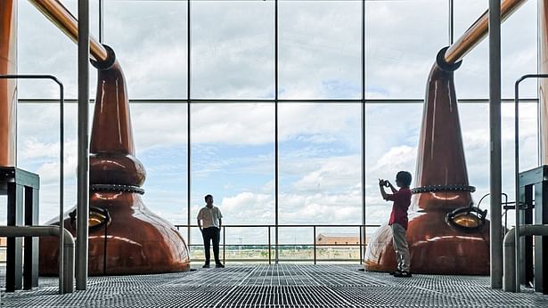 Inside the distillery 