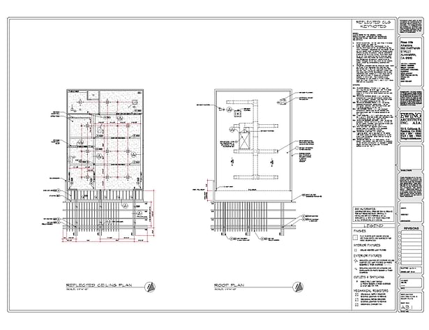 Rose Hills, Alhambra_Reflected Ceiling & Roof Plan