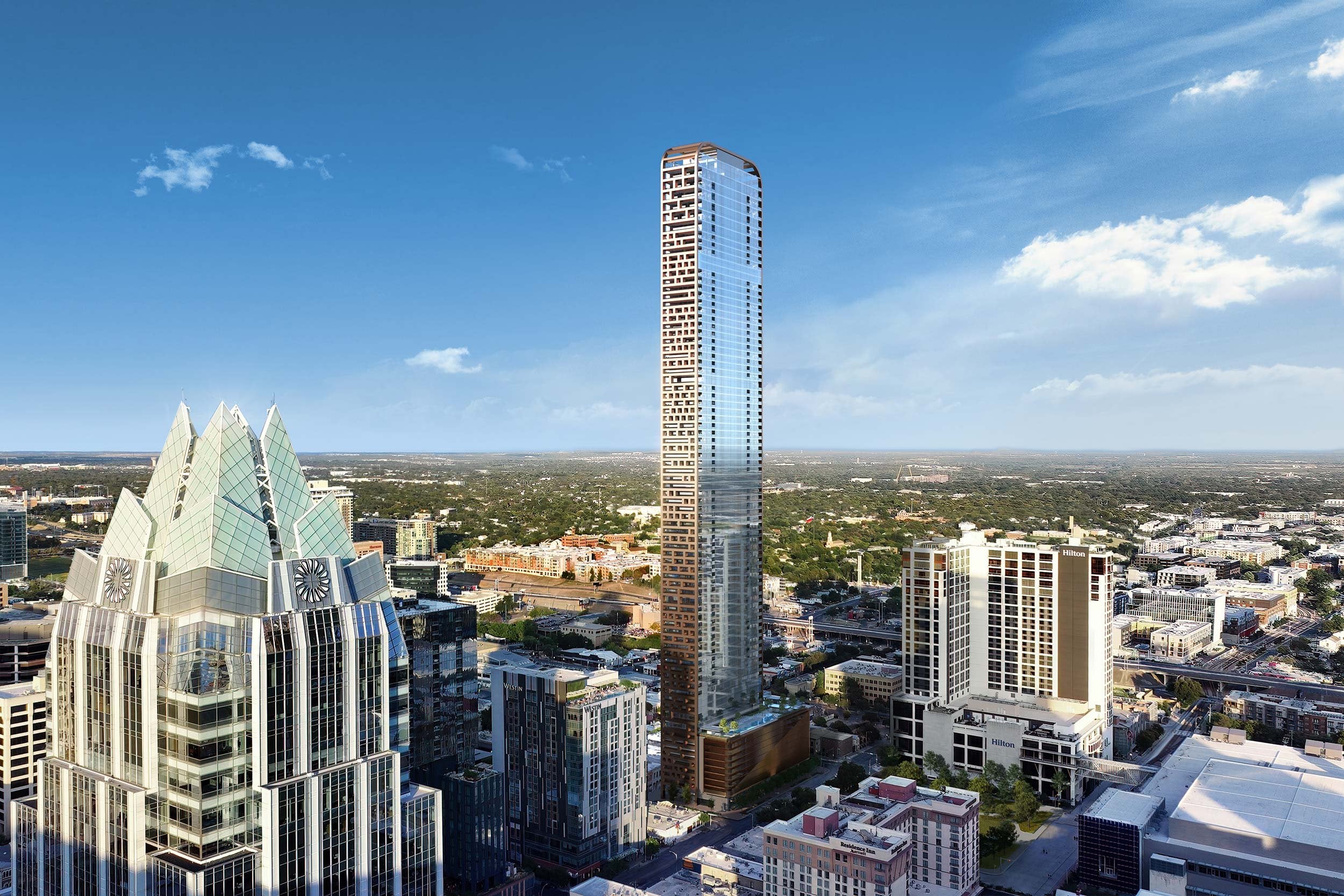 HKS debuts revised plans for Texas’ tallest high-rise | News | Archinect