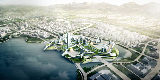 'Unicorn Island' competition entry by Morphosis in Chengdu​, China. Image: Morphosis. 
