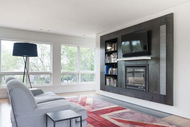 TV Room with Fireplace