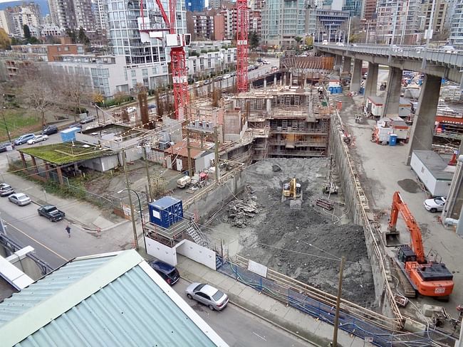 Photo of the Vancouver House construction site by Skyrise Cities forum member mcminsen. Click here to see more.