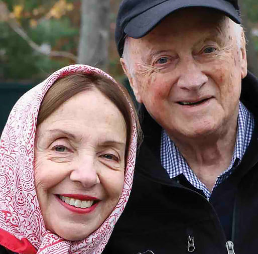 The late Kevin Roche and his wife Jane. Image courtesy Connecticut Architecture Foundation.