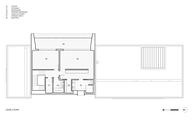 Second floor plan. Image credit: Omar Gandhi Architects