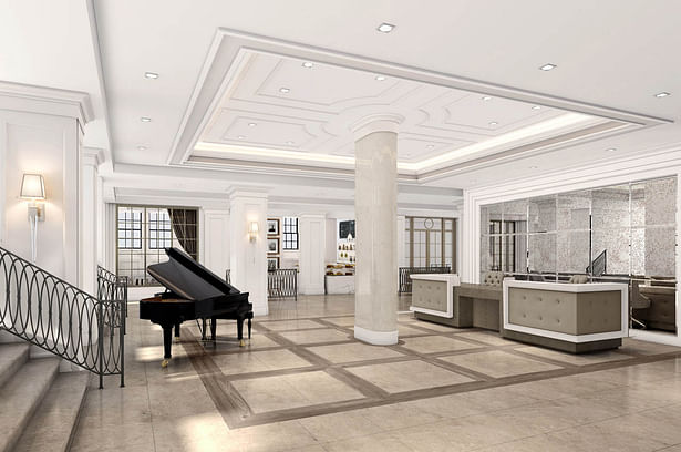 Rendering of the Lobby & Reception Area
