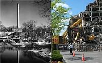 Charles River, Mass., Photograph by Verner Reed, 1953; Demoliton of Building near Causway Street, Boston, Mass., May 2013