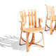 Frank Gehry's (delicate) bentwood chairs.