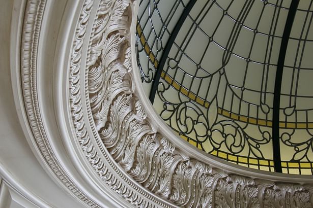 Glass dome ceiling detail