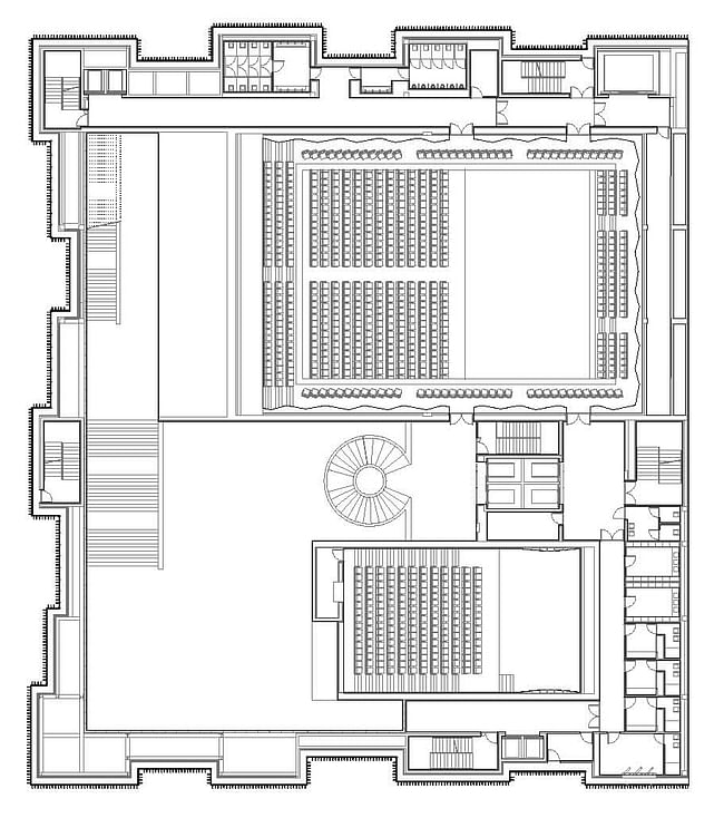 Second floor plan. Image via miesarch.com.