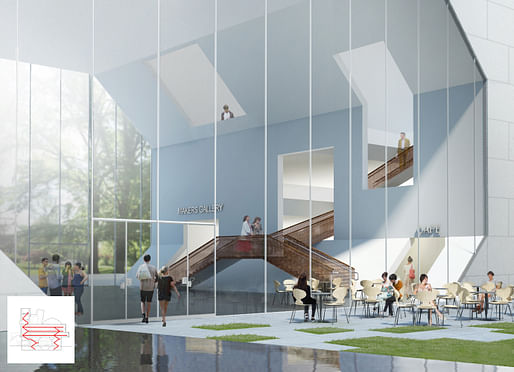 Centre for Creative Design foyer. Image © Steven Holl Architects.