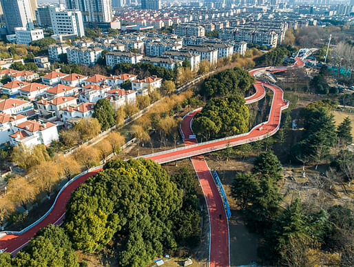 Built Large Shortlist - Project: Jiangyin Greenway Loop | Urban Necklace. Location: Jiangyin, P.R. China. Entrant: BAU. Image Credit: BAU.