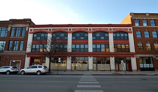 The former 1217-1227 W. Washington Blvd building designed by legendary Chicago planner Daniel Burnham. The building was demolished in April. Photo via chi_geek/Twitter.