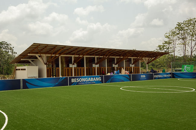 Overview of the Besongabang Football for Hope Center. Location: Mamfe, Cameroon. Credit: Rogerio Costa