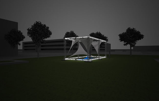 Night rendering of the final design