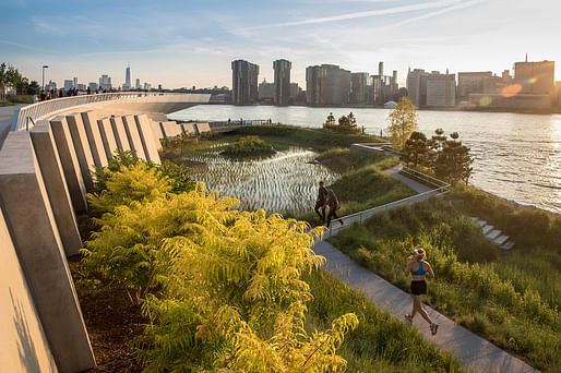 SWA/Balsley and Weiss/Manfredi. Hunter’s Point South Waterfront Park, 2009-18. Wetland walkway and overlook. Photograph by David Lloyd/SWA