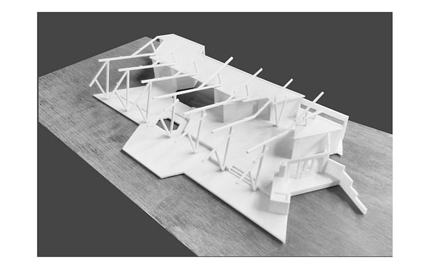Printed 3D model of the house on the Lake