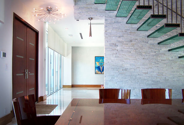 Dining Room, glass stairs