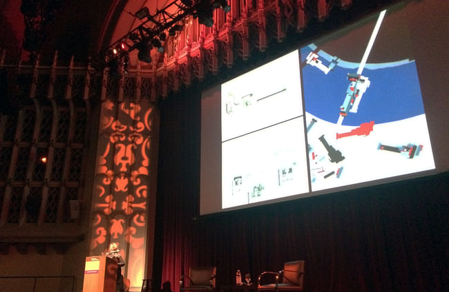 Hadid's keynote presentation. Photo by Anthony Morey.
