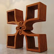 "Grip"solid bamboo sculptural console-table by J A NP A U L