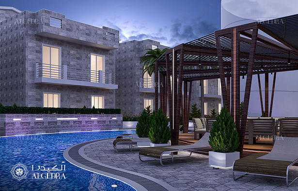 Resort pool deck design
