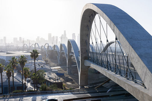 Architect Michael Maltzan will discuss his work April 4. Pictured is the 3,500-foot-long Sixth Street Viaduct in Los Angeles, which Maltzan’s firm completed in 2022. (Photo: Iwan Baan, courtesy of Michael Maltzan Architecture)