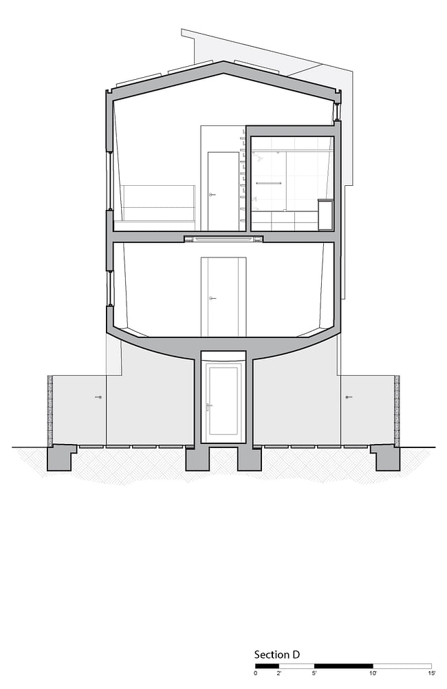 Section. Image courtesy Eric Owen Moss Architects