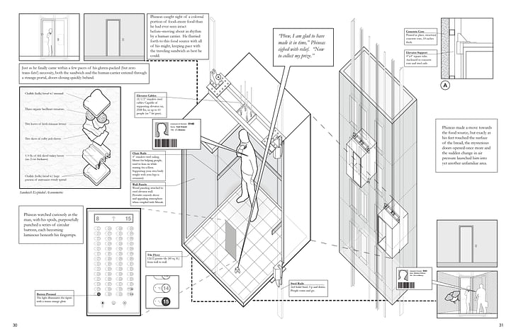 'Elevator Axon.' Image: Architecture Hero