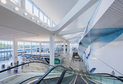 HOK's new La Guardia Airport terminal. All image courtesy of LaGuardia Gateway Partners.