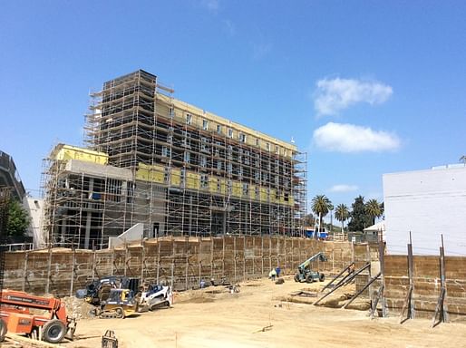 Construction photo of KFA's PATH Metro Villas project in East Hollywood, which was originally scheduled to be completed in March. Photo courtesy of KFA 