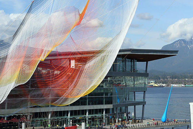 The 'Unnumbered Sparks' sculpture near the site of the TED2014 World Conference in Vancouver. Photo: Ema Peter, via unnumberedsparks.com