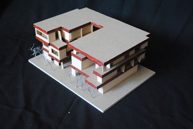 final design of building with the use of different materials