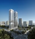 Aedas-Designed Twin-Tower Landmark Glittering at Hangzhou Qianjiang 