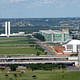 Ministries Esplanade with several of Niemeyer's buildings: the National Congress, the Cathedral, the National Museum and the National Library, Brasilia, D.F., 2006, Brasília